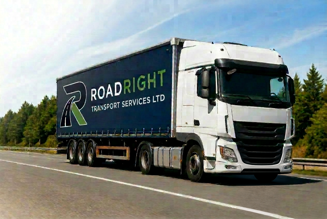 RoadRight branded HGV on the motorway